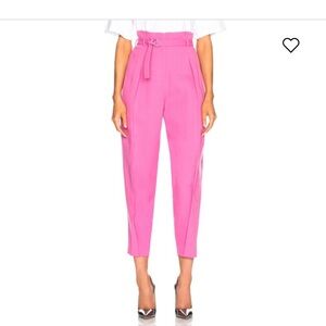 NWOT High Waisted Pink 3.1 Philip Lim Pink Belted Tapered Pants, Size 2